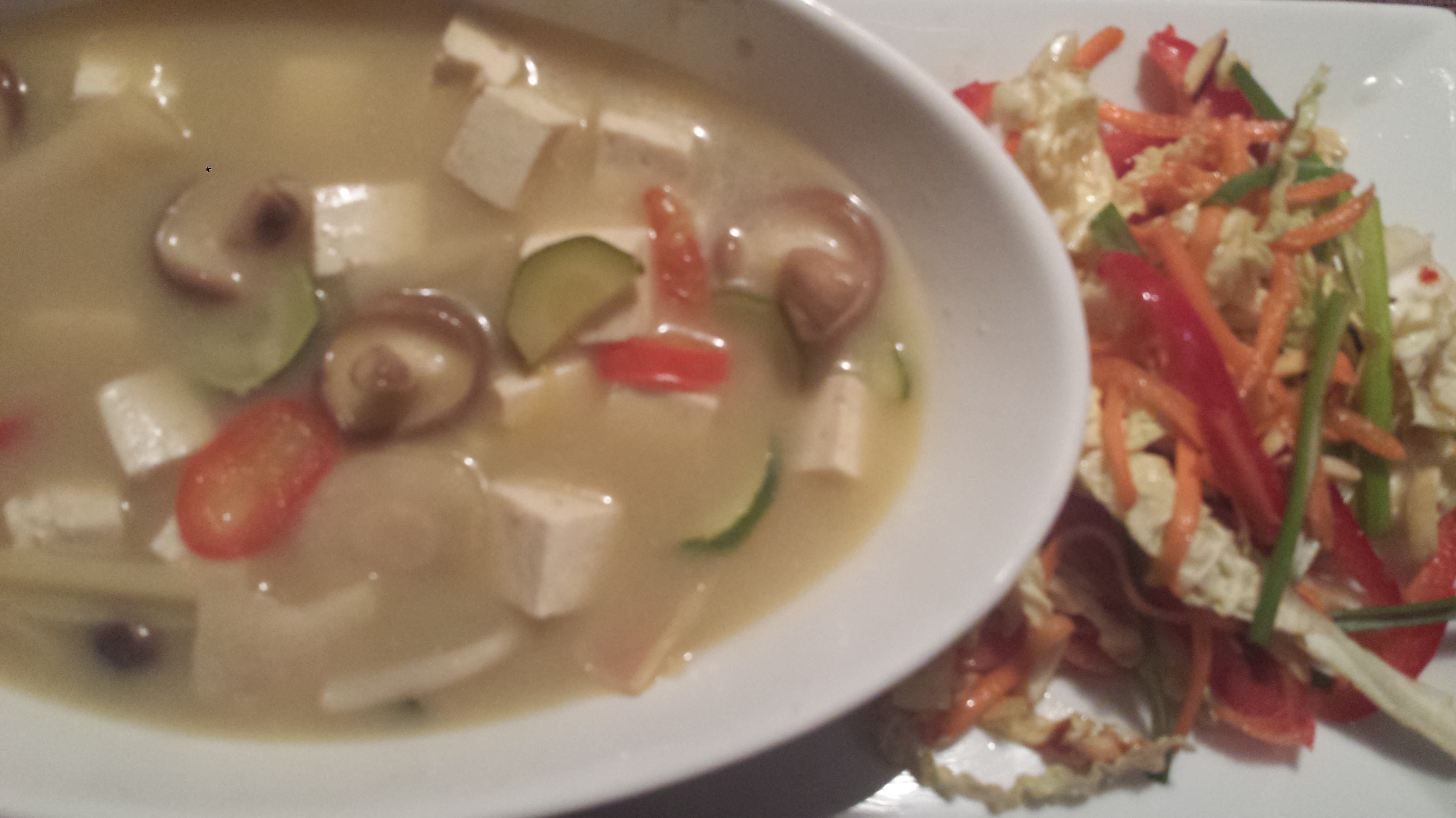 Tom Kha Tofu and Spicy Thai Salad