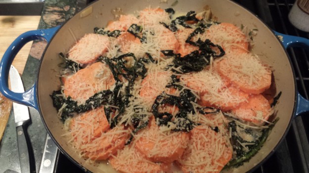 Sweet Potato Kale Gratin9