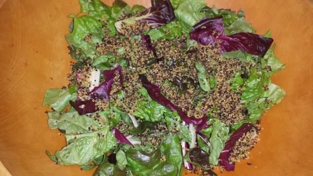 Green Salad with Crispy Quinoa9