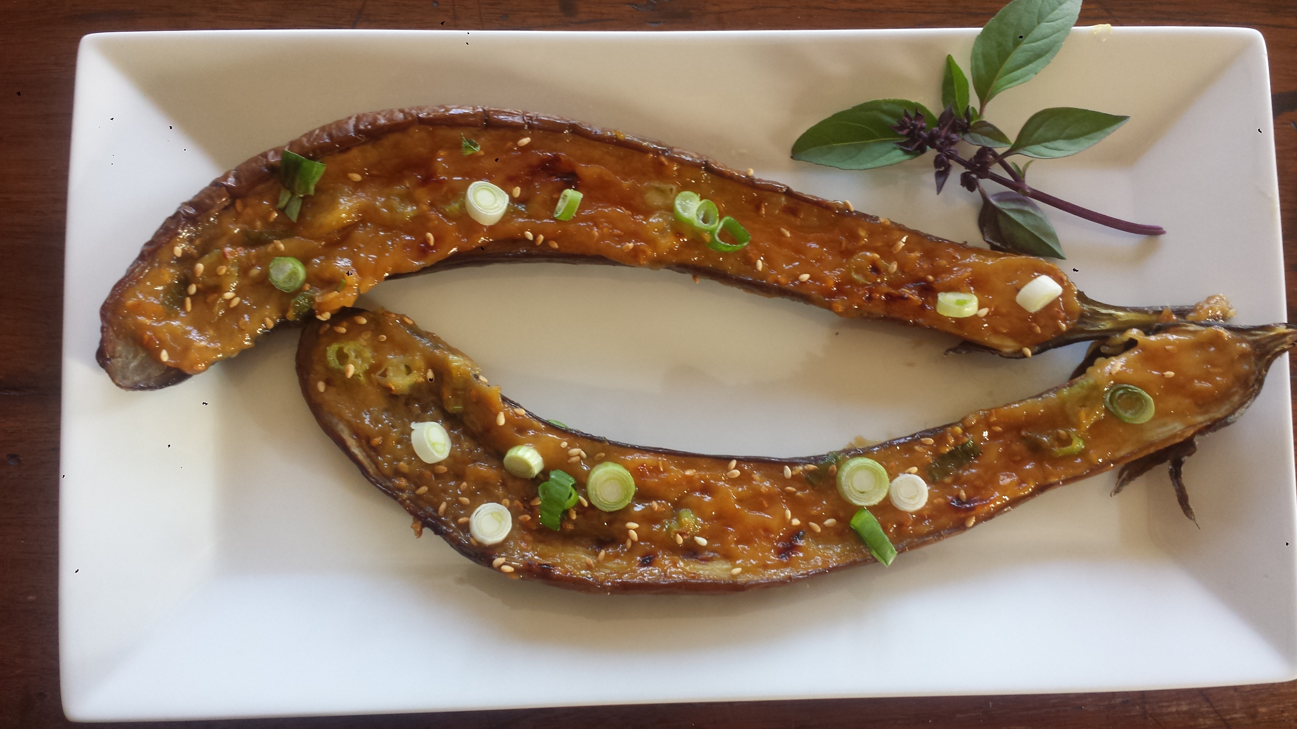 Meatless Monday – Ginger Miso Eggplant with Sesame Soba Noodles